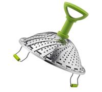 Acier Inoxydable Panier Vapeur et Base Surélevée Pliable Poignées | Design Extensible Adaptable à Différentes Casseroles, Cuisson Saine à Vapeur, Facile à Nettoyer et Portable