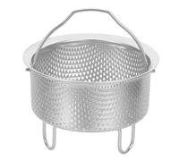Acier Inoxydable Panier Vapeur Panier Rond, avec Poignées et Pieds | Maille Fine, Base Renforcée, Compatible Multicuiseur, pour Préparation des Repas, la Cuisine Domestique ou Restaurant