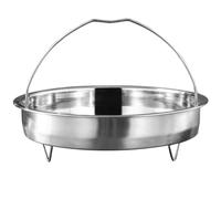 Acier Inoxydable Panier Vapeur pour Cuisson Rond avec Support | Pratique, Facile à Nettoyer, Solide et Résistant à Déformation, pour Œufs et Pommes de Terre