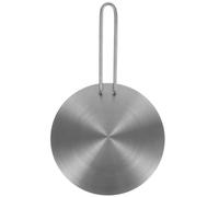 Acier Inoxydable Plaque D'adaptation pour Plaque à Induction | Disque Argenté à Poignée Amovible, Conduction Thermique Pratique, Usage la Cuisine, Accessoire Compatible