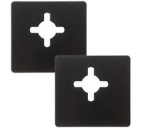 Acier Inoxydable Plaque de Réparation de Serrure 2 Pièces | Recouvrement des Zones Abîmées, Renfort des Jeux, Finition Noire Moderne, pour Hôtels et Maisons