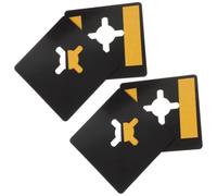 Acier Inoxydable Plaque de Réparation de Serrure Noir 4 Pièces | Remplisseur de Gâche, Usage Maison ou Hôtel, Finition Simple et Classique, Facile à Nettoyer