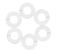 Acier Inoxydable Plaque Décorative 6 Pièces Ronde pour Robinet | Finition Argentée Minimaliste, Couvre les Jeux Autour des Tuyaux, pour Toilettes, Buanderie et Salle D’eau
