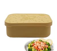 Acier inoxydable pour enfants - 850 ml - Conteneur alimentaire avec couvercle en silicone Double compartiments, boîte à salade étanche aux fuites pour fournitures scolaires | Voyage Camping Healthy