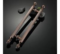 Acier Inoxydable Pull Hadle, Style Europea Iterior Exterior Doors Hadles, en Forme De H Atique Resistace Rust Door Pulls pour Restaurant, Hôtel, Centre Commercial, Red Bronze, 80cm/31.5in - 50cm