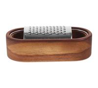 Acier Inoxydable Râpe à Fromage Multifonctionnelle Cuisine | Bois D’acacia, Prise Confortable, pour Tomates et Carottes, Usage Cuisson, Outil Manuel Compact
