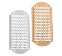 Acier Inoxydable Râpe à Pieds 2 Pièces, Double Face | Poignée Ergonomique, Côté Fin et Grossier, Soin des Talons, Format Portable pour Voyage, Tous Types de Peau
