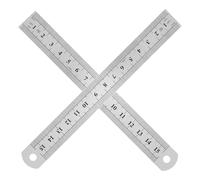 Acier Inoxydable Règle Double Échelle Précise 2 Pièces, 15cm | Mesure Portable, Usages École et Modélisme, Format Compact, Lecture Nette, Outil de Tracé