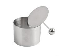 Acier inoxydable rond avec planche à pousser pour préparer des plats froids, salades, gâteaux et desserts, matériau sans démoulage facile (L)