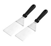 Acier Inoxydable Spatule Cuisine Manche PP 2 Pièces pour Pizza | Long Format Moyen, Résistance à Haute Température, Facile à Nettoyer, Usage la Cuisine et Teppanyaki