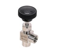 Acier inoxydable SS304 Fil femelle à angle droit à l'aiguille 1/8 '' 1/4 '' 1/2 '' Apte à l'huile de gaz d'eau(3/8")