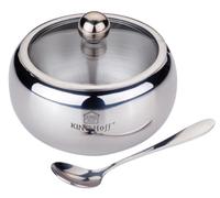 Acier Inoxydable Sucrier avec cuillère Distributeur de Sucre de 460 ML King Hoff KH 3732