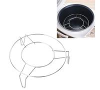 Acier Inoxydable Support à Vapeur Rond à Trois Pieds | Grille de Cuisson Vapeur, Usage la Cuisine pour Aliments et Casseroles, Finition Argenté, Accessoire Compact