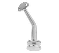 Acier Inoxydable Support de Main Courante pour Escaliers Intérieurs | Argenté, Style Moderne Minimaliste, pour Rampes de Verre et Main Courante, Usage Commercial