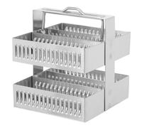 Acier Inoxydable Support de Teinture 30 Positions pour Lames | Organisation Sûre des Lames, Surface Facile à Nettoyer, Usage en Laboratoire, pour Histologie et Pathologie