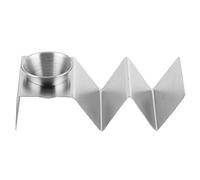 Acier Inoxydable Taco Titulaire Crêpe Stand Rack Sauce Tasse Cuisine Fournitures Buffet Outils Argent 8.0x3.9x2.0in Accueil Restaurant