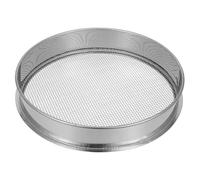 Acier Inoxydable Tamis à Terre de Jardin 6 Mailles Rond 12 Pouces | Grillage Fin Uniforme, pour Gravier et Compost, Design Léger, Usage Jardin et Cour, Argenté