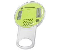 Acier Inoxydable Trancheuse ABS Multifonction en Vert Cuisine | Découpe et Râpage, pour Légumes et Pommes de Terre, Trancheuse A Fruit, Format Compact