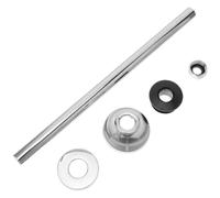 Acier Inoxydable Tube D’arrivée D’eau Argenté pour Urinoir 16mm | Kit avec Écrou, Capuchon Conique, Joint en Caoutchouc, Bague D’étanchéité, pour Installation Rapide