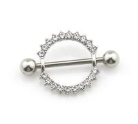 Acier inoxydable Vis Mamelon Langue Bouclier Anneau Barbell Corps Piercing Bijoux Retenireuhbien traité.