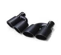 Acier Inoxydable Voiture Arrière Double Tuyau D'échappement Silencieux Pointe 60mm Tuyau D'échappement Pour A-udi A4 A5 A6 A7 Jusqu'à S4 S5 S6 S7 Embout d'échappement (Color : Black D)