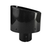 Acier Inoxydable Voiture Silencieux Queue Embout D'échappement Universel En Fibre Carbone Brillante Pour Voiture Ovale 150Mm Inclinable À Gauche Ou Droite 1 Pièce(Bright Black-70mm)