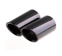 Acier Inoxydable Voiture Silencieux Queue Pour VW Pour PASSAT 2 Pièces/ensemble 7.6 Cm/2.99 Pouces Embouts De Silencieux D'échappement En Acier Inoxydable(Black-7.6cm)
