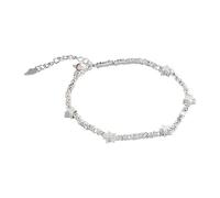 Acier Messages Pour Couleurs Anneaux Female Temperament Light L Uxury High End Bracelet Fashionable Versatile Hand Jewelry Acier Quartz Naturelle Plusieurs Poignet Bracelet (Silver, One Size)