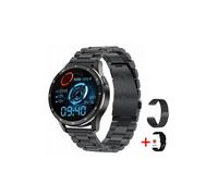 (acier noir 2) Montre connectée X7 avec écouteurs TWS 2-en-1 sans fil Bluetooth, double connexion pour
