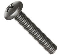 Acier Pan Head machine à vis, finition Noir Oxyde, conforme à la American Society of Mechanical Engineers B18.6.3, # 2 Phillips Drive, # 10-32 Taille du filetage, 2,5 cm de long, Entièrement filetée, l'importation (lot de 100)