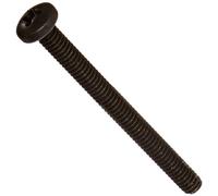 Acier Pan Head machine à vis, finition Noir Oxyde, conforme à la American Society of Mechanical Engineers B18.6.3, # 2 Phillips Drive, # 8-32 Filetage Taille, 7,6 cm de long, Entièrement filetée, l'importation (lot de 50)