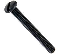 Acier Pan Head machine à vis, finition Noir Oxyde, conforme à la American Society of Mechanical Engineers B18.6.3, lecteur à fente, # 8-32 Taille du filetage, 1-1/5,1 cm, Long, Entièrement filetée, importé (lot de 100)