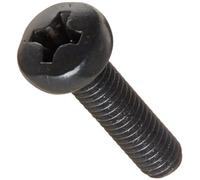 Acier Pan Head machine à vis, finition Noir Oxyde, conforme à la norme DIN 7985, # 2 Phillips Drive, M4-0,7 Taille du filetage, 16 mm de longueur, Entièrement filetée, l'importation (lot de 100)