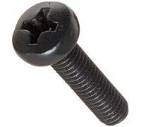 Acier Pan Head machine à vis, finition Noir Oxyde, conforme à la norme DIN 7985, 4 Phillips Drive, M8-1.25 Taille du filetage, 20 mm de longueur, Entièrement filetée, l'importation (lot de 50)