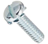 Acier Poêle Tête machine à vis avec External-tooth Rondelle de verrouillage, Zinc plaqué, conforme à la American Society of Mechanical Engineers B18.13, lecteur à fente, # 6-32 Taille du filetage, 1/5,1 cm Longueur, Entièrement filetée, l'importation (lot de 100)