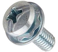 Acier Poêle Tête machine à vis avec fine conique à ressort Rondelle de verrouillage, Zinc plaqué, conforme à la American Society of Mechanical Engineers B18.13, # 1 Phillips Drive, # 4-40 Taille du filetage, 7/40,6 cm, Long, Entièrement filetée, importé (lot de 100)