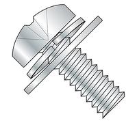 Acier Poêle Tête machine à vis avec plat et rondelle de verrouillage de Split, Zinc plaqué, conforme à la American Society of Mechanical Engineers B18.13, # 2 Phillips Drive, # 8-32 Taille du filetage, 3/20,3 cm, longueur, Entièrement filetée, importé (lot de 100)