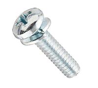 Acier Poêle Tête machine à vis avec rondelle de verrouillage de Split, Zinc plaqué, conforme à la American Society of Mechanical Engineers B18.13, # 2 Phillips Drive, # 10-32 Taille du filetage, 5/20,3 cm, Long, Entièrement filetée, importé (lot de 100)