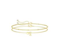 Acier Quartz Naturelle Plusieurs Poignet Bracelet avec lettre d'amour de plage d'été pour adolescents, personnalisé avec lettre de AZ, mignon, tendance, Cadeau Rhodonite Bracelet (H, One Size)