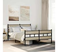 Acier robuste design intemporel chambre à coucher Classique Brun 150x200 cm