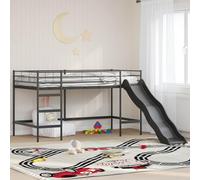 Acier Robuste Toboggan ludique Design Moderne Noir 99 5 x 200 cm