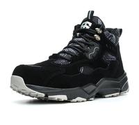 Acier Toe chaussures de sécurité haut pour hommes Slip On Puncture résistant respirant bottes de Construction industrielle (Black, Adulte, Homme, 46, Numérique, Système Taille Chaussures EU, Moyen)