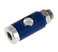 Acier trempé DN 7.4 Manchon de sécurité pour raccord pneumatique avec bouton-poussoir G 3/8 pouce mâle