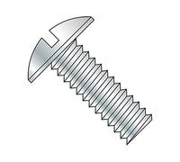 Acier Truss Head machine à vis, finition plaqué zinc, conforme à la American Society of Mechanical Engineers B18.6.3, lecteur à fente, # 10-24 Taille du filetage, 2 1/10,2 cm, Long, Entièrement filetée, importé (lot de 1500)