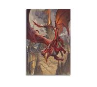 ACIFHGUE Poster de jeu de Donjons et Dragons sur toile - Impression d'art moderne pour chambre à coucher - 50 x 75 cm
