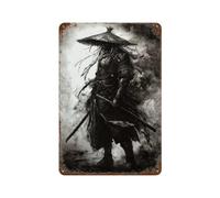ACIFHGUE Warrior in The SmokeWall Decor Art Metal Tin Poster Modern Bar Decorations30 x 20 cm
