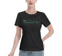 acing Driver Hamilton 44 Merch T-Shirt Femme 100% Coton - Tee-Shirt F1 Décontracté - Fan de Formule 1 - Look Motorsport - Cadeau Racing Large