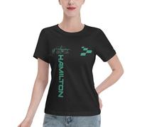 acing Driver Hamilton 44 Merch T-Shirt Femme 100% Coton - Tee-Shirt F1 Décontracté - Fan de Formule 1 - Look Motorsport - Cadeau Racing Small