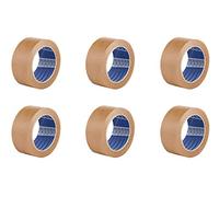ACIT Ruban adhésif écologique en papier marron - Lot de 6 rouleaux - 50 m x 50 mm - sans solvant