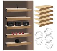 ACJSDGL 5 PCS Wire Rack Covers for Pantry Wood Grain 26x10x2in PVC Wire Rack Covers(Not Wood)-0.3" Thick,Moisture-Resistant & Easy-to-Clean Organizer Liners for Office,Bathroom,Kitchen Oak Color